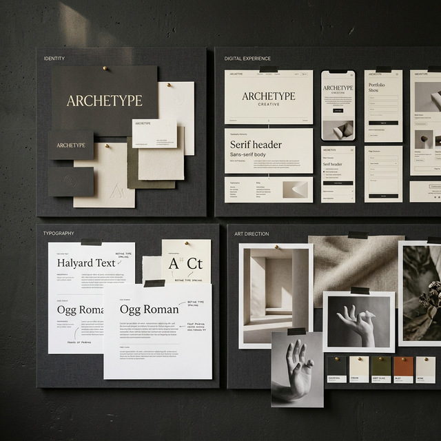 Agency moodboard for services
